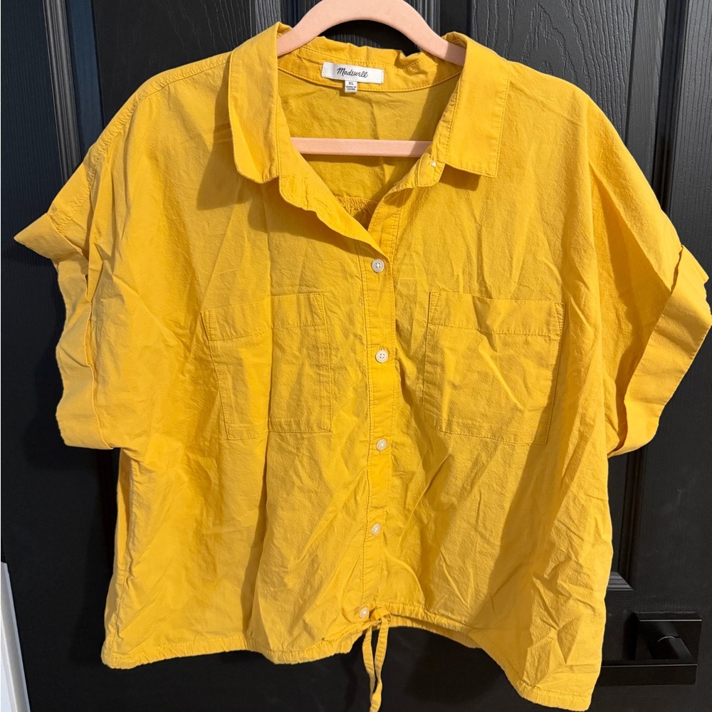 Madewell Women's Mustard Button-Down Shirt